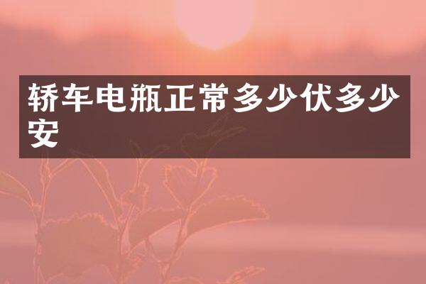 轿车电瓶正常多少伏多少安