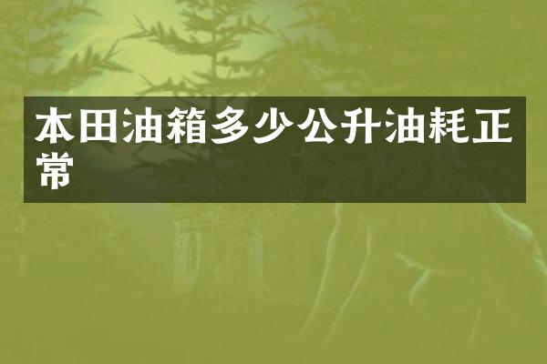 本田油箱多少公升油耗正常