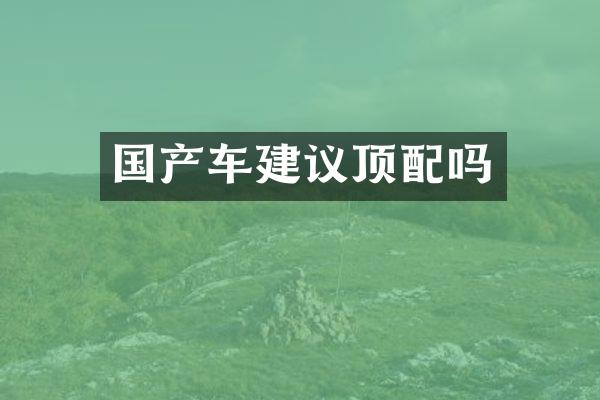 国产车建议顶配吗