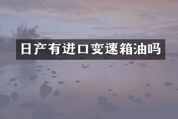 日产有进口变速箱油吗