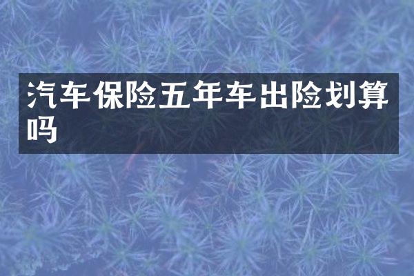 汽车保险五年车出险划算吗