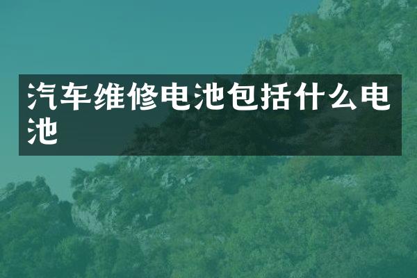 汽车维修电池包括什么电池