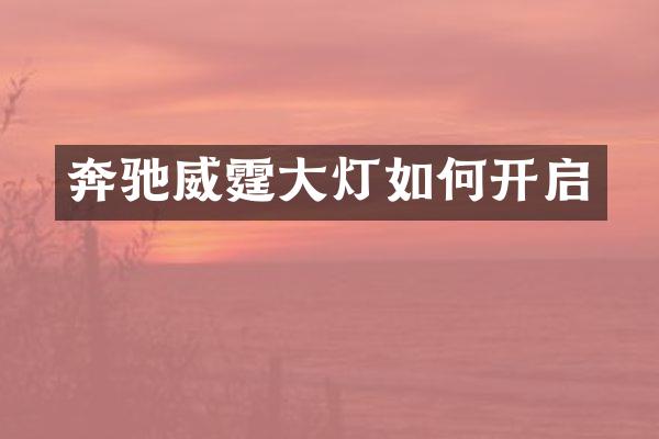 奔驰威霆大灯如何开启