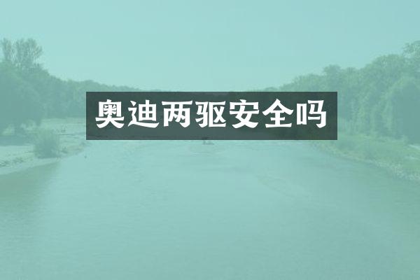 奥迪两驱安全吗