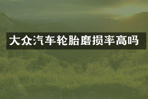 大众汽车轮胎磨损率高吗