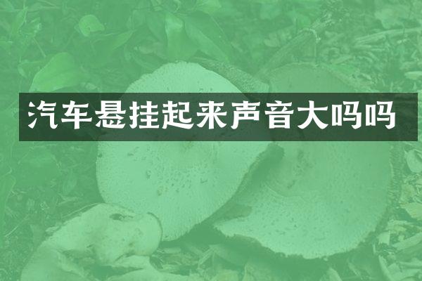 汽车悬挂起来声音大吗吗
