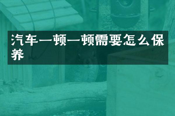 汽车一顿一顿需要怎么保养