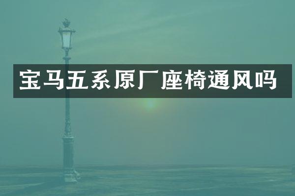 宝马五系原厂座椅通风吗