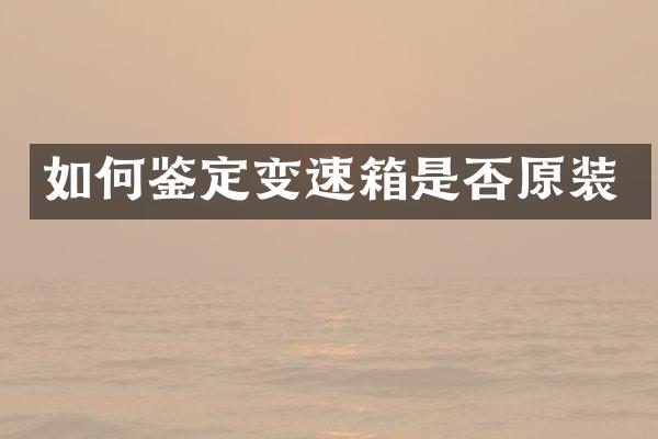 如何鉴定变速箱是否原装