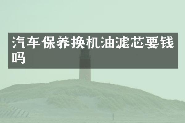 汽车保养换机油滤芯要钱吗