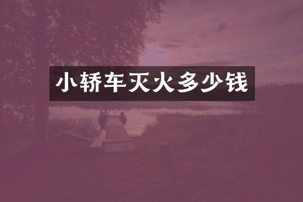 小轿车灭火多少钱