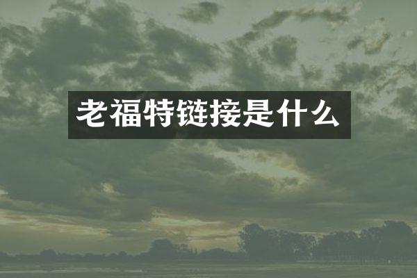 老福特链接是什么