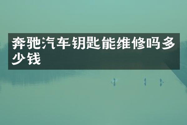 奔驰汽车钥匙能维修吗多少钱