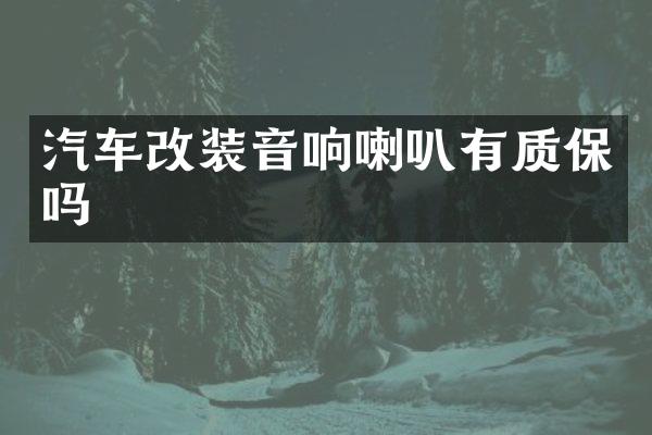 汽车改装音响喇叭有质保吗