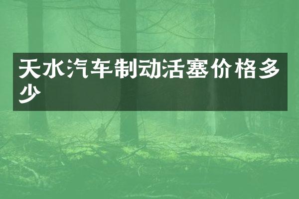 天水汽车制动活塞价格多少