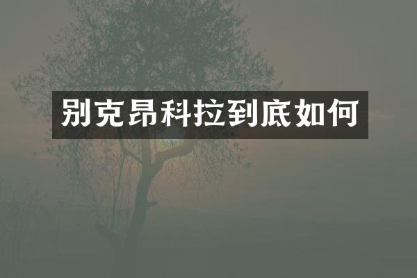 别克昂科拉到底如何