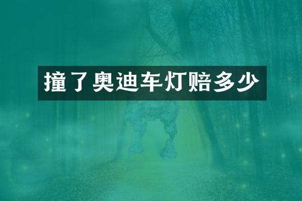 撞了奥迪车灯赔多少