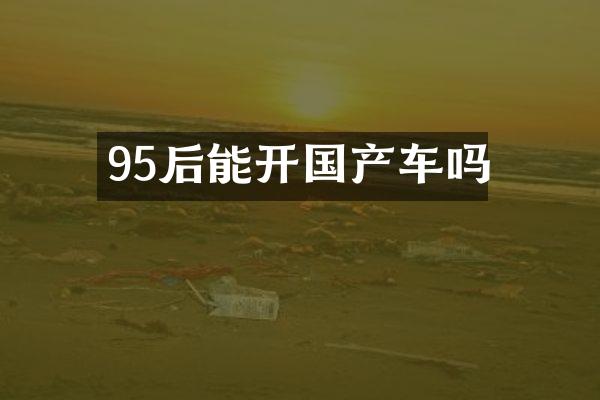 95后能开国产车吗