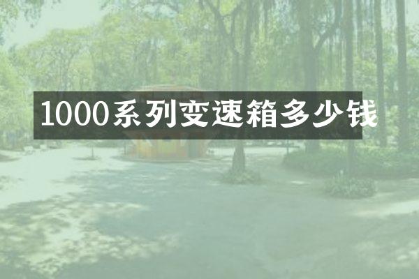 1000系列变速箱多少钱