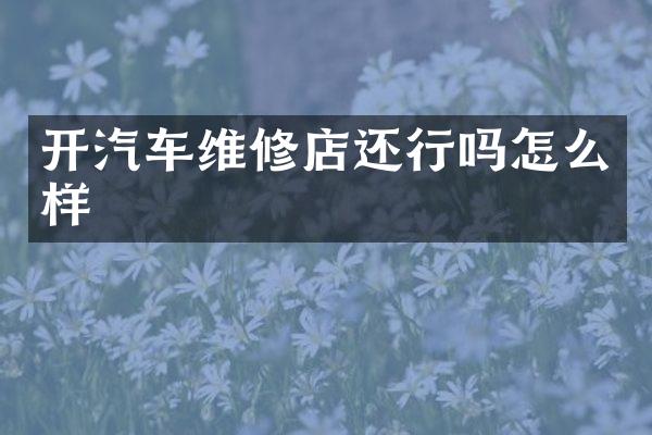 开汽车维修店还行吗怎么样