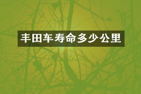 丰田车寿命多少公里
