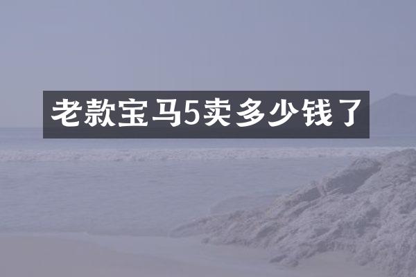 老款宝马5卖多少钱了