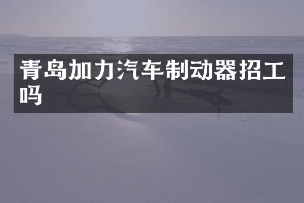 青岛加力汽车制动器招工吗