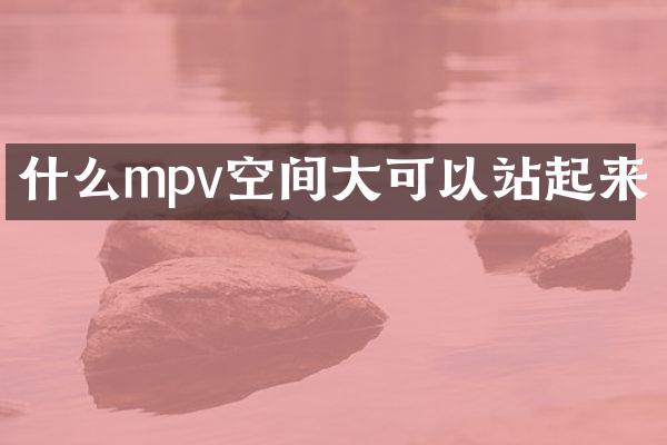 什么mpv空间大可以站起来