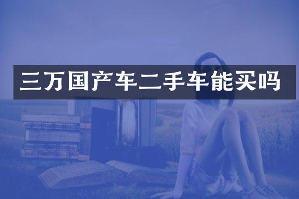 三万国产车二手车能买吗