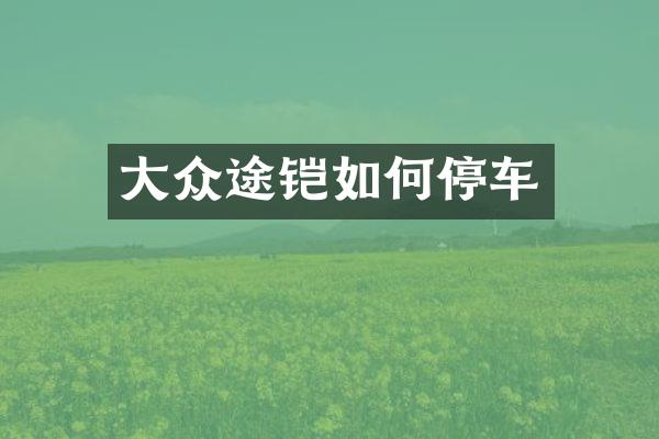 大众途铠如何停车