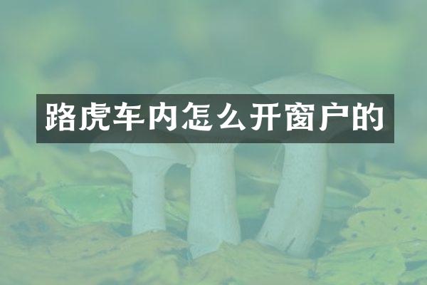 路虎车内怎么开窗户的