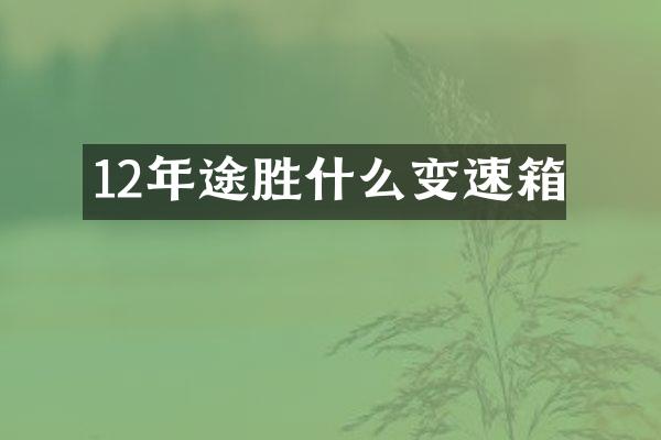 12年途胜什么变速箱