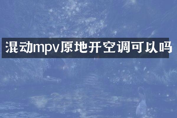 混动mpv原地开空调可以吗