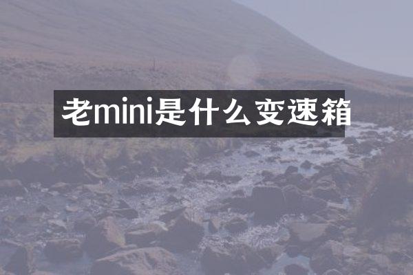 老mini是什么变速箱
