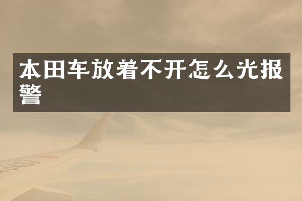 本田车放着不开怎么光报警