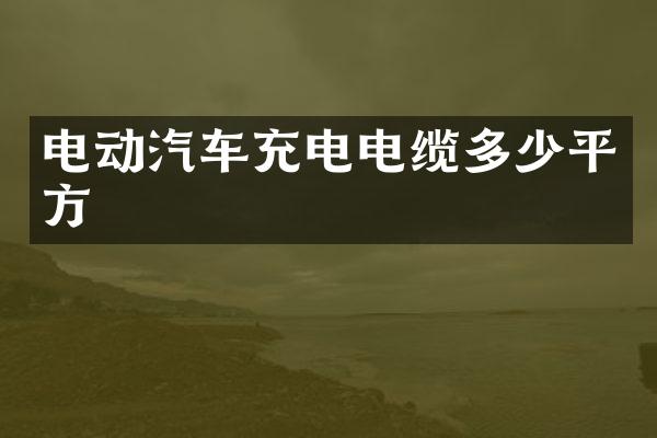 电动汽车充电电缆多少平方