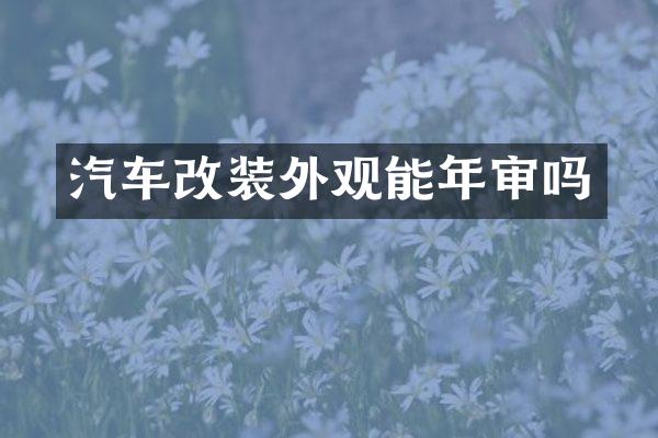汽车改装外观能年审吗