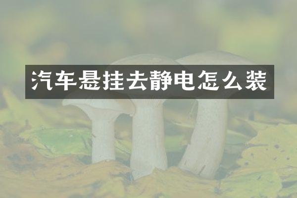 汽车悬挂去静电怎么装