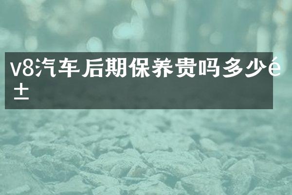 v8汽车后期保养贵吗多少钱