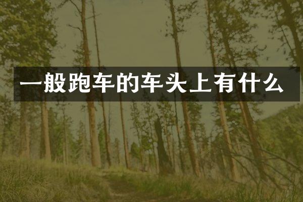 一般跑车的车头上有什么