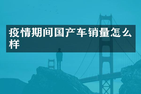 疫情期间国产车销量怎么样