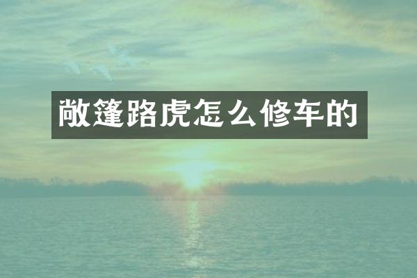 敞篷路虎怎么修车的