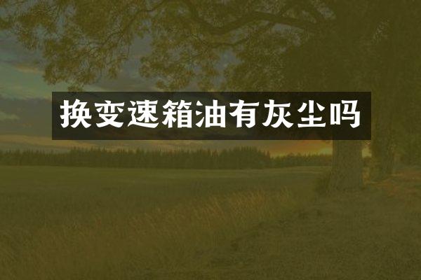 换变速箱油有灰尘吗