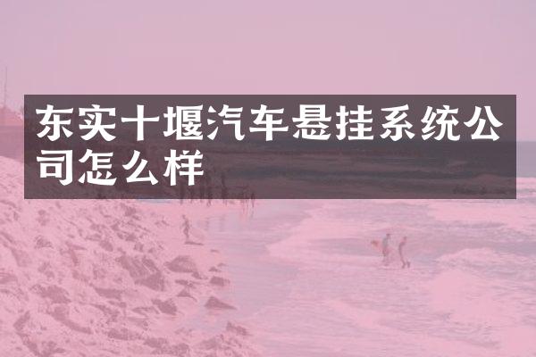 东实十堰汽车悬挂系统公司怎么样