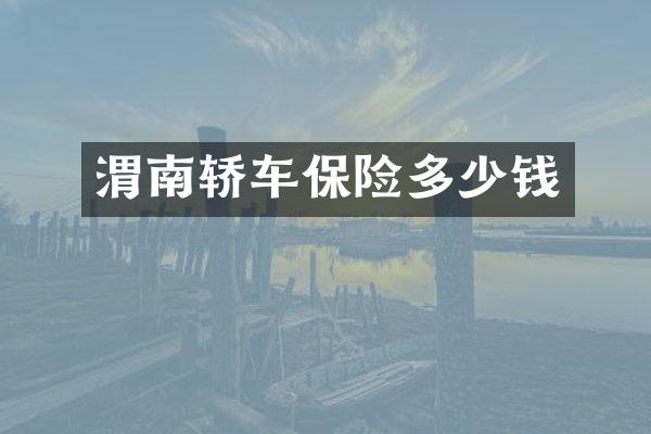 渭南轿车保险多少钱