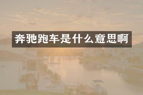 奔驰跑车是什么意思啊