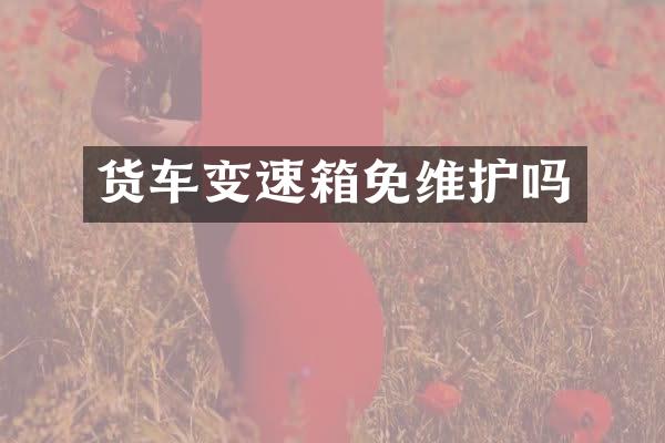 货车变速箱免维护吗