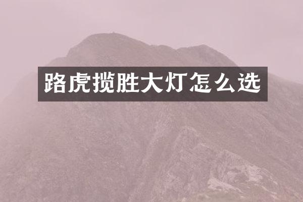 路虎揽胜大灯怎么选