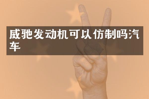 威驰发动机可以仿制吗汽车