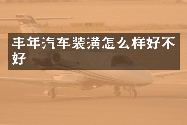 丰年汽车装潢怎么样好不好